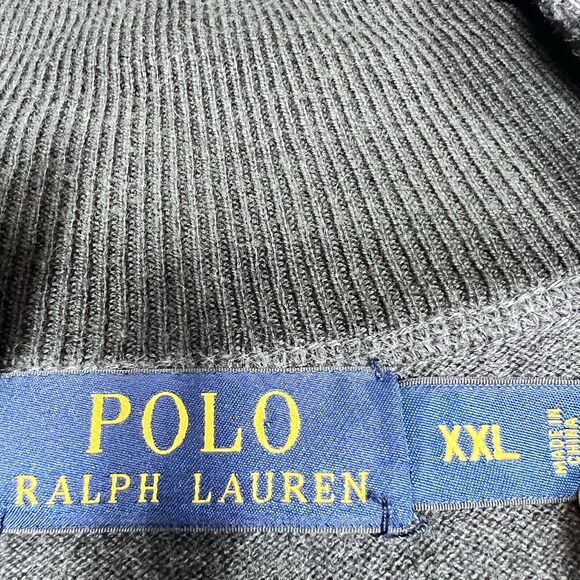 Ralph Lauren Sweatshirt Mens Size XXL Gray Full Zip Jacket Long Sleeve Logo - Picture 9 of 11